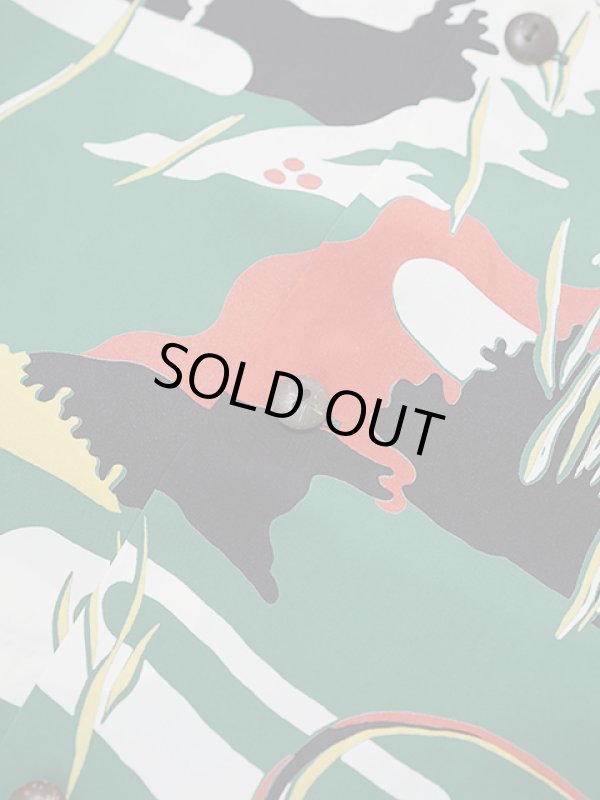 画像7: 【 SUN SURF（サンサーフ） 】 半袖アロハシャツ S/S HAWAIIAN SHIRT [ MOORISH IDOL ] [ GREEN ]