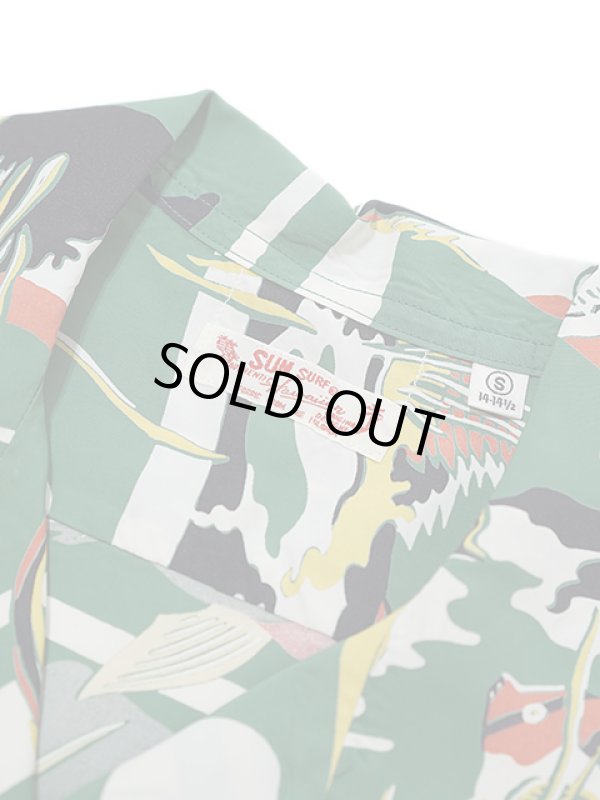 画像8: 【 SUN SURF（サンサーフ） 】 半袖アロハシャツ S/S HAWAIIAN SHIRT [ MOORISH IDOL ] [ GREEN ]