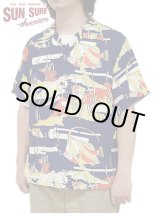 画像: 【 SUN SURF（サンサーフ） 】 半袖アロハシャツ S/S HAWAIIAN SHIRT [ MOORISH IDOL ] [ NAVY ]