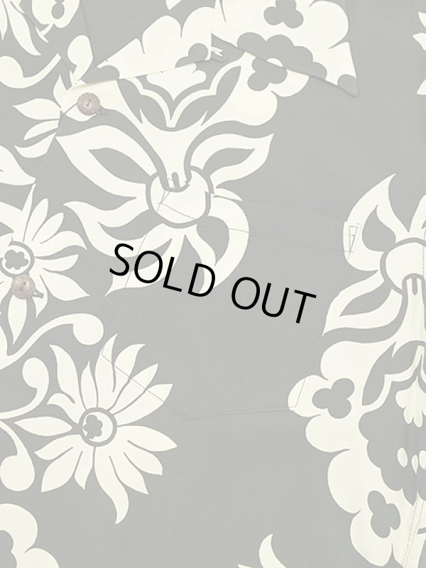 画像4: 【 SUN SURF（サンサーフ） 】　半袖アロハシャツ　S/S HAWAIIAN SHIRT　[ SUNLIGHT FLOWER ]　[ BLACK ]