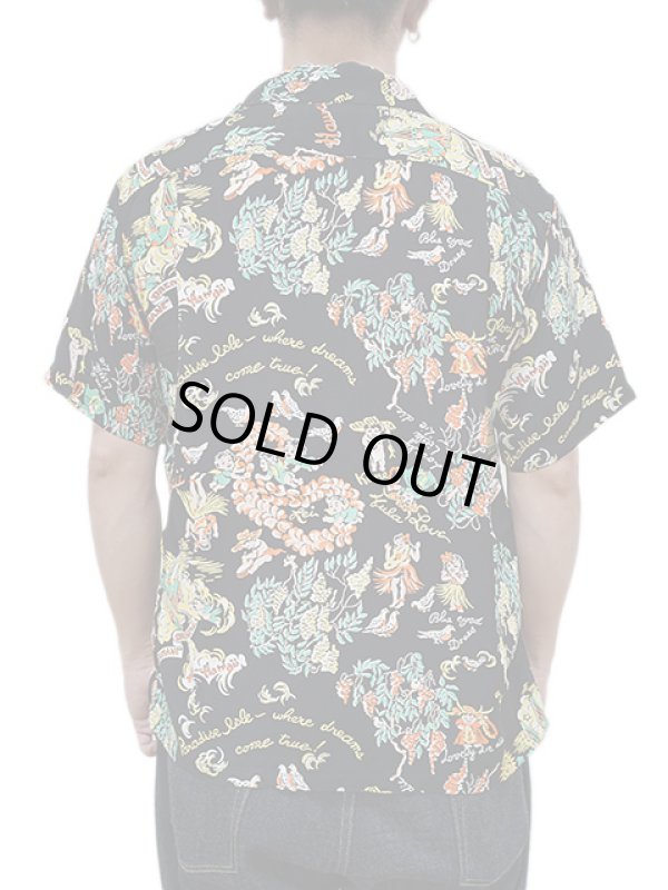 画像2: 【 SUN SURF（サンサーフ） 】　半袖アロハシャツ　S/S HAWAIIAN SHIRT　[ MOEUHANE -DREAM CASTLE- ]　[ BLACK ]