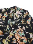 画像3: 【 SUN SURF（サンサーフ） 】　半袖アロハシャツ　S/S HAWAIIAN SHIRT　[ MOEUHANE -DREAM CASTLE- ]　[ BLACK ]