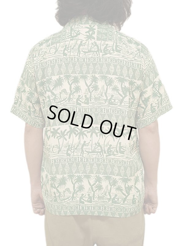画像2: 【 SUN SURF（サンサーフ） 】　半袖アロハシャツ　S/S HAWAIIAN SHIRT　[ ISLAND CLASSIC BORDER ]　[ BEIGE ]