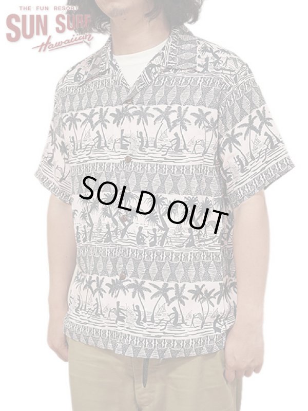 画像1: 【 SUN SURF（サンサーフ） 】　半袖アロハシャツ　S/S HAWAIIAN SHIRT　[ ISLAND CLASSIC BORDER ]　[ PINK ]