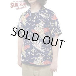 画像: 【 SUN SURF（サンサーフ） 】　半袖アロハシャツ　S/S HAWAIIAN SHIRT　[ SOUTH SEA TRADER ]　[ NAVY ]