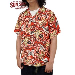 画像: 【 SUN SURF（サンサーフ） 】　半袖アロハシャツ　S/S HAWAIIAN SHIRT　[ PANIOLO COUNTRY ]　[ RED ]