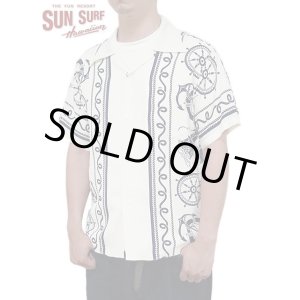 画像: 【 SUN SURF（サンサーフ） 】　半袖アロハシャツ　S/S HAWAIIAN SHIRT　[ ALL ABOARD ]　[ OFF WHITE ]
