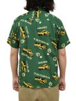 画像2: 【 SUN SURF（サンサーフ） 】　コットンヘリンボーンアロハシャツ　S/S HAWAIIAN SHIRT [ ARMY VEHICLE ] [ OLIVE ]