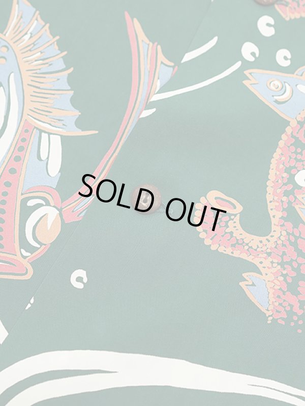 画像7: 【 SUN SURF（サンサーフ） 】　半袖アロハシャツ　S/S HAWAIIAN SHIRT　[ BUG EYED FISH ]　[ GREEN ]