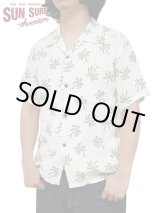 画像: 【 SUN SURF（サンサーフ） 】　半袖アロハシャツ　S/S HAWAIIAN SHIRT　[ SCATTERED PALMTREE ]　[ OFF WHITE ]