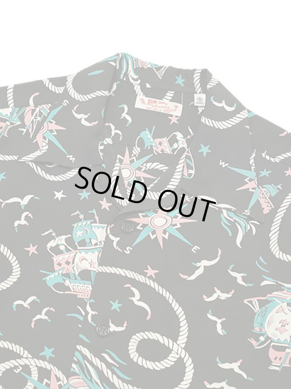 画像3: 【 SUN SURF（サンサーフ） 】　半袖アロハシャツ　S/S HAWAIIAN SHIRT　[ AGE OF DISCOVERY ]　[ BLACK ]