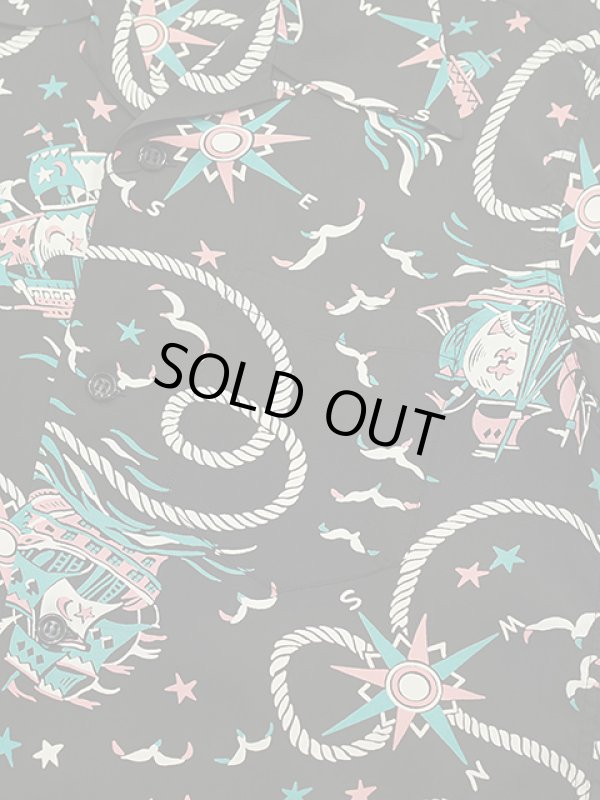 画像4: 【 SUN SURF（サンサーフ） 】　半袖アロハシャツ　S/S HAWAIIAN SHIRT　[ AGE OF DISCOVERY ]　[ BLACK ]