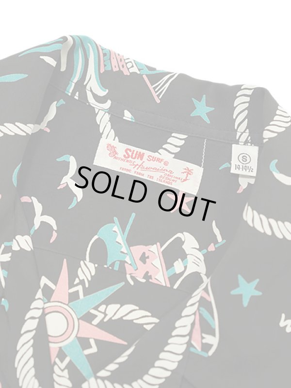 画像8: 【 SUN SURF（サンサーフ） 】　半袖アロハシャツ　S/S HAWAIIAN SHIRT　[ AGE OF DISCOVERY ]　[ BLACK ]