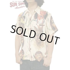 画像: 【 SUN SURF SPECIAL EDITION（サンサーフスペシャルエディション） 】　半袖アロハシャツ　[ BATTLE MASK ]　【 NO NAME PRINTED IN KYOTO 】