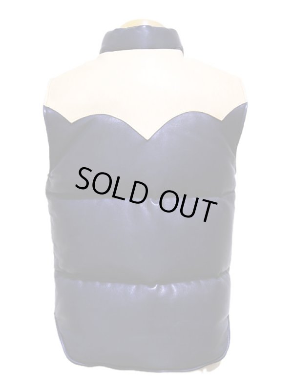 画像4: 【 Y'2 LEATHER（ワイツーレザー） 】　ホースハイド × ステアオイルダウンベスト [ 馬革×牛革 ] [ BLUE x SADDLE ]