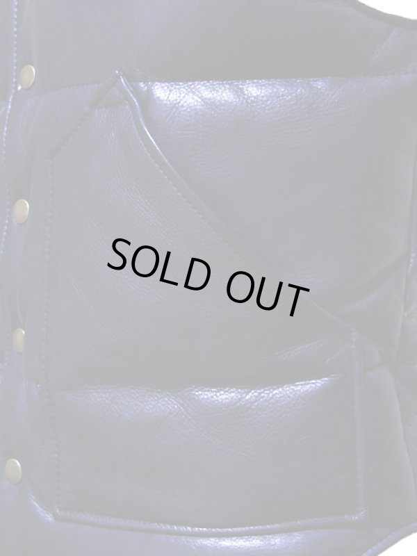 画像6: 【 Y'2 LEATHER（ワイツーレザー） 】　ホースハイド × ステアオイルダウンベスト [ 馬革×牛革 ] [ BLUE x SADDLE ]