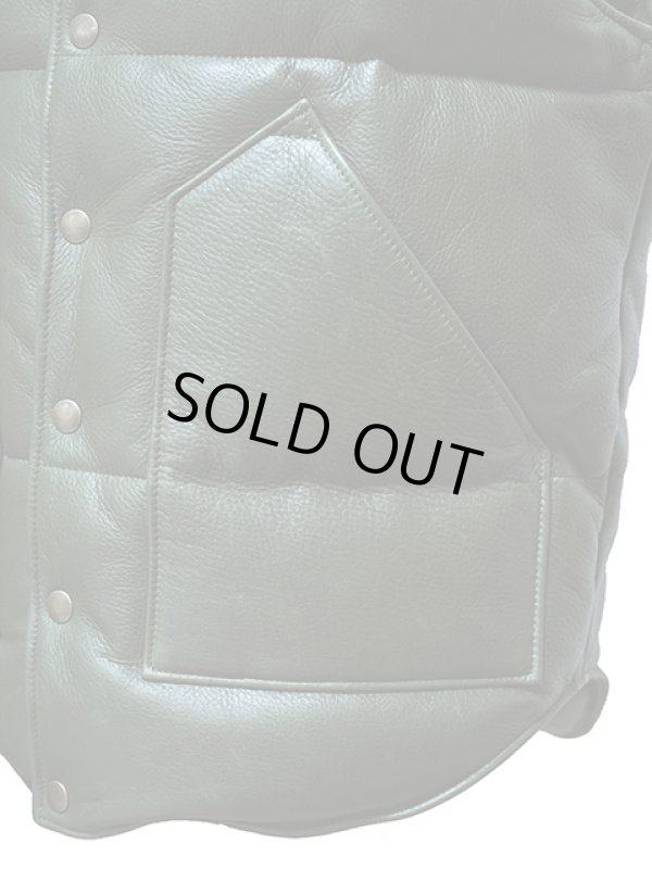 画像7: 【 Y'2 LEATHER（ワイツーレザー） 】　ホースハイド × ステアオイルダウンベスト [ 馬革×牛革 ] [ OLIVE x SADDLE ]