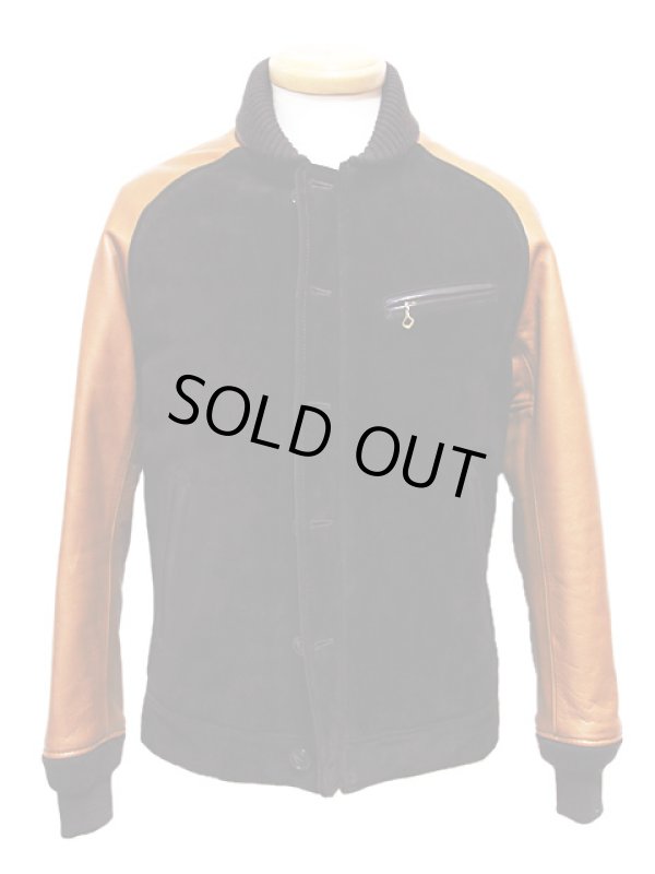 画像3: 【 Y'2 LEATHER（ワイツーレザー） 】 ステアスエード×ステアオイルレザーリブジャケット [ 牛革 ] 