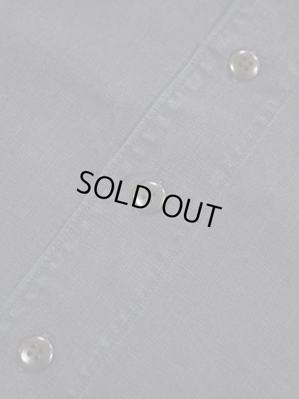 画像5: 【 The 2 Monkeys（ザ・ツーモンキーズ） 】　リネンノーカラーシャツ　[ Linen Sport Shirt ] [ Blue Black ]