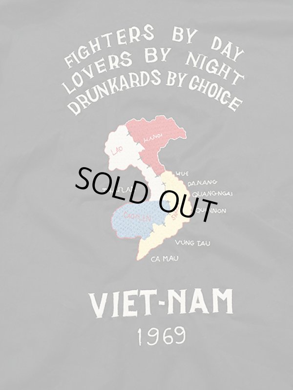 画像9: 【 TAILOR東洋（テーラートウヨウ） 】 ベトジャン [ Late 1960s Style Cotton Vietnam Jacket ] [ VIETNAM MAP ] [ BLACK ]