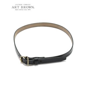 画像: 【 ART BROWN（アートブラウン） 】　ナローベルト [ 24mm幅 ] [ HORWEEN CHROMEXCEL LEATHER ] [ BLACK ] 【 メール便可 】