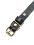 画像3: 【 ART BROWN（アートブラウン） 】　ナローベルト [ 24mm幅 ] [ HORWEEN CHROMEXCEL LEATHER ] [ BLACK ] 【 メール便可 】