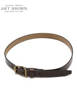 画像: 【 ART BROWN（アートブラウン） 】　ナローベルト [ 24mm幅 ] [ HORWEEN CHROMEXCEL LEATHER ] [ CHOCO ] 【 メール便可 】