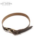 画像1: 【 ART BROWN（アートブラウン） 】　フックベルト [ 30mm幅 ] [ HORWEEN CHROMEXCEL LEATHER ] [ CHOCO ]