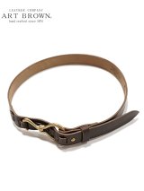 画像: 【 ART BROWN（アートブラウン） 】　フックベルト [ 30mm幅 ] [ HORWEEN CHROMEXCEL LEATHER ] [ CHOCO ]