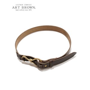画像: 【 ART BROWN（アートブラウン） 】　フックベルト [ 30mm幅 ] [ HORWEEN CHROMEXCEL LEATHER ] [ CHOCO ]