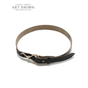 画像: 【 ART BROWN（アートブラウン） 】　フックベルト [ 30mm幅 ] [ HORWEEN CHROMEXCEL LEATHER ] [ BLACK ]