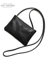 画像: 【 ART BROWN（アートブラウン） 】　ミニショルダーバッグ [ HORWEEN CHROMEXCEL LEATHER ] [ BLACK ] 【 メール便可 】