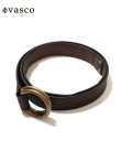 画像1: 【 vasco（ヴァスコ） 】　レザーリングベルト　[ Leather Ring Belt ] [ BROWN ]