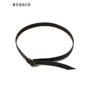 画像: 【 vasco（ヴァスコ） 】　レザーリングベルト　[ Leather Ring Belt Narrow ] [ BLACK ]