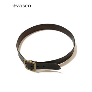 画像: 【 vasco（ヴァスコ） 】　レザーギャリソンベルト　[ Leather Garrison Belt ] [ BLACK ]