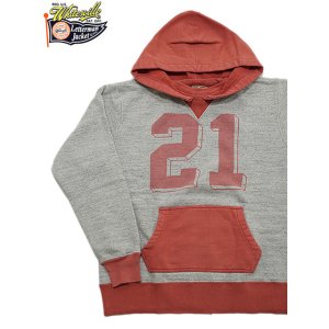 画像: 【 WhitesVille（ホワイツビル） 】 後付けパーカー  [ ATTACHED HOOD PARKA AGED ] [ H.Gray x Red ]