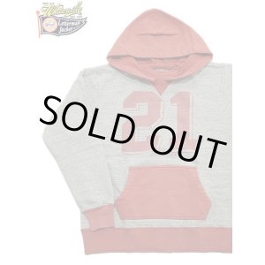 画像: 【 WhitesVille（ホワイツビル） 】 後付けパーカー  [ ATTACHED HOOD PARKA AGED ] [ H.Gray x Red ]