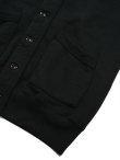 画像4: 【 WhitesVille（ホワイツビル） 】 スウェットカーディガン  [ BUTTON FRONT ATHLETIC COAT ] [ Black ]