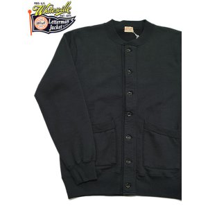 画像: 【 WhitesVille（ホワイツビル） 】 スウェットカーディガン  [ BUTTON FRONT ATHLETIC COAT ] [ Black ]