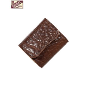 画像: 【 Y'2 LEATHER（ワイツーレザー） 】　ブルハイドミニウォレット　[ BULL HIDE TRI-FOLD WALLET ] [ RED BROWN ]