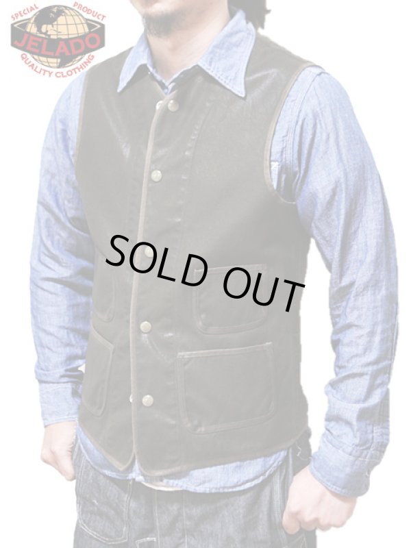 画像1: 【 JELADO（ジェラード） 】 オイルド加工ワークベスト [ Oiled Cotton Duck Work Vest ] [ Squad Vest ] 