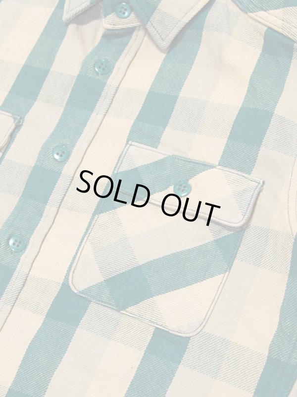 画像4: 【 JELADO（ジェラード） 】　ヘビーチェックネルシャツ　[ ショート丈 ]　"Unionworkers Shirts"　[ ピーナッツ] 