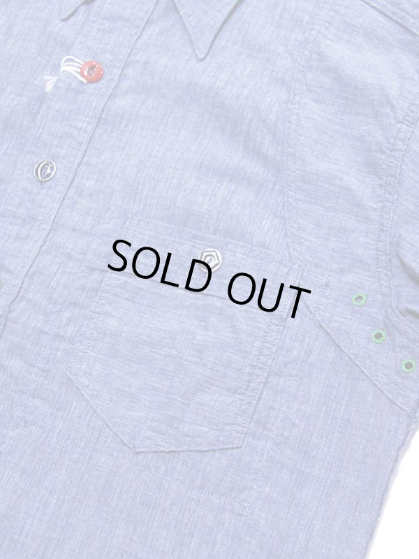 画像4: 【 SUGAR CANE×Mister Freedom（シュガーケン×ミスターフリーダム） 】　3oz.シャンブレーワークシャツ　[ "SECOYA" SHIRT ] [ SURPLUS]