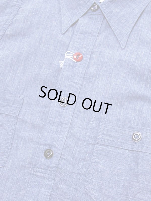 画像5: 【 SUGAR CANE×Mister Freedom（シュガーケン×ミスターフリーダム） 】　3oz.シャンブレーワークシャツ　[ "SECOYA" SHIRT ] [ SURPLUS]