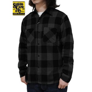 画像: 【 SUGAR CANE（シュガーケン） 】　ツイルチェックワークシャツ [ L/S TWILL CHECK WORK SHIRT ] [ BLACK ]