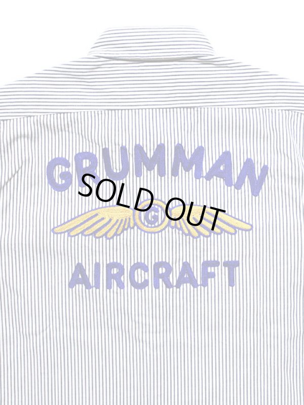 画像6: 【 SUGAR CANE（シュガーケン） 】　半袖チェーン刺繍カスタムヒッコリーワークシャツ　[ GRUMMAN AIRCRAFT ]
