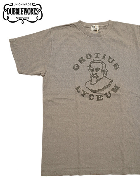 画像1: 【 DUBBLEWORKS（ダブルワークス） 】　プリントTシャツ [ Printed Tee ] [ GROTIUS ] [ GRAY ] 【 メール便可 】