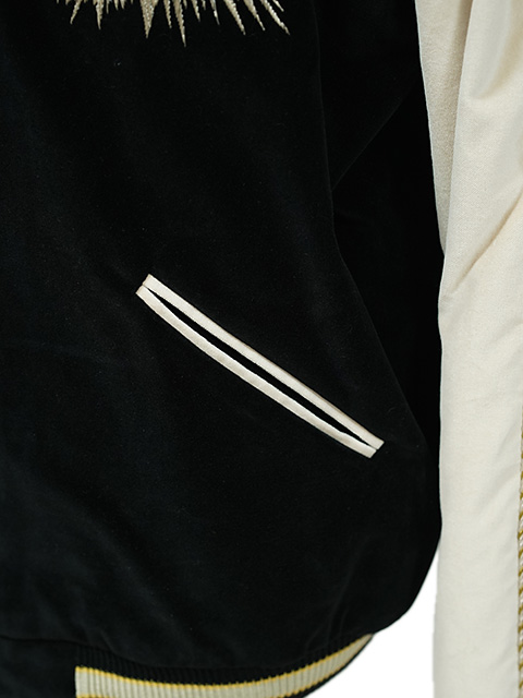 画像6: 【 TAILOR TOYO(テーラー東洋） 】 別珍 × アセテートスカジャン [ Velveteen ( Two-tone ) Souvenir Jacket ] [ TIGER HEAD × GOLD DRAGON ]