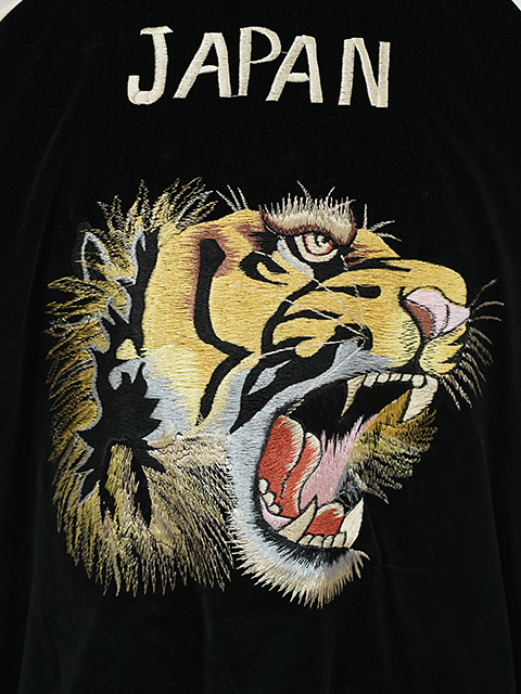 画像9: 【 TAILOR TOYO(テーラー東洋） 】 別珍 × アセテートスカジャン [ Velveteen ( Two-tone ) Souvenir Jacket ] [ TIGER HEAD × GOLD DRAGON ]