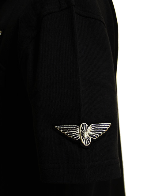 Indian MotorCycle（インディアンモーターサイクル） 】 刺繍ワッペン入り鹿の子ポロシャツ [ INDIAN LOGO ] - Lua